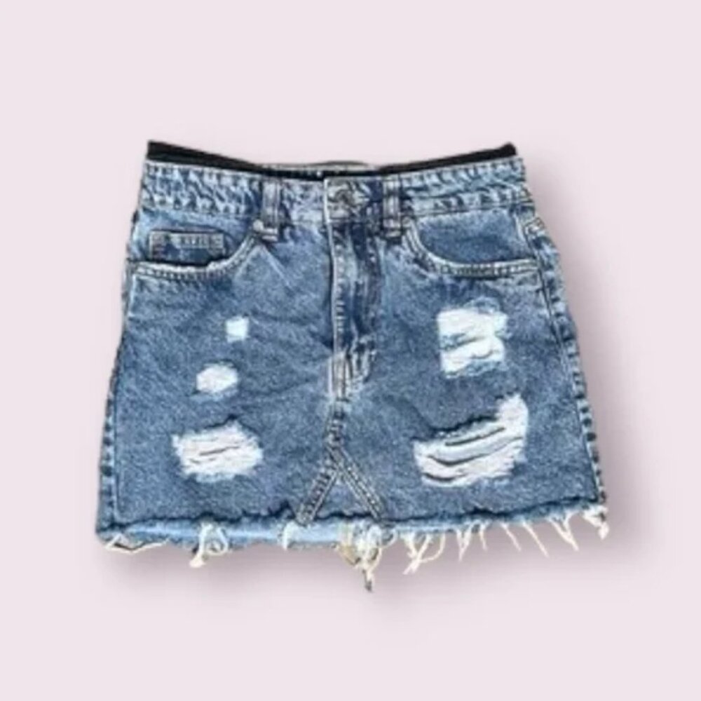 Bluenotes Blue Mini Denim Skirt